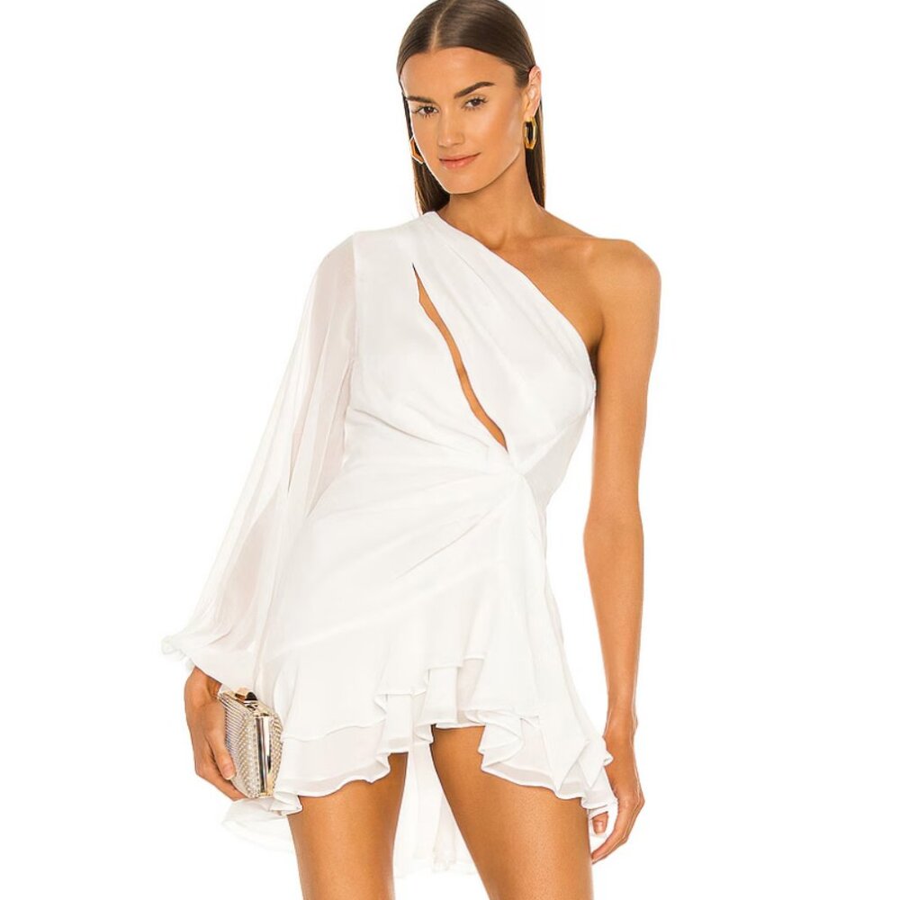 Michael Costello x Revolve White Sunny Mini Dress (XS)